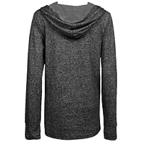 Sweat à capuche Majestic Threads Charcoal Philadelphia Eagles pour femme, champion du Super Bowl LIX Edge Rusher Slub