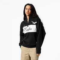Veste zippée quart de tour noire pour femme des Philadelphia Eagles Mitchell & Ness