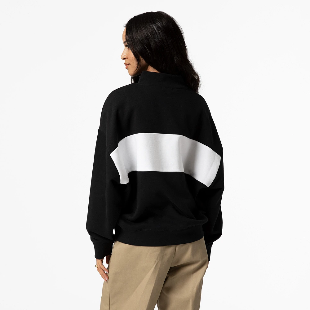 Veste zippée quart de tour noire pour femme des Philadelphia Eagles Mitchell & Ness