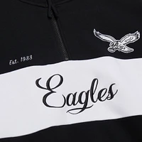 Veste zippée quart de tour noire pour femme des Philadelphia Eagles Mitchell & Ness