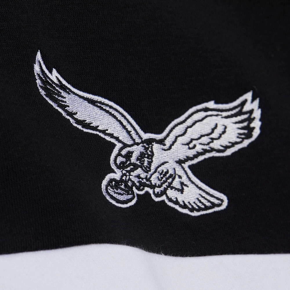 Veste zippée quart de tour noire pour femme des Philadelphia Eagles Mitchell & Ness