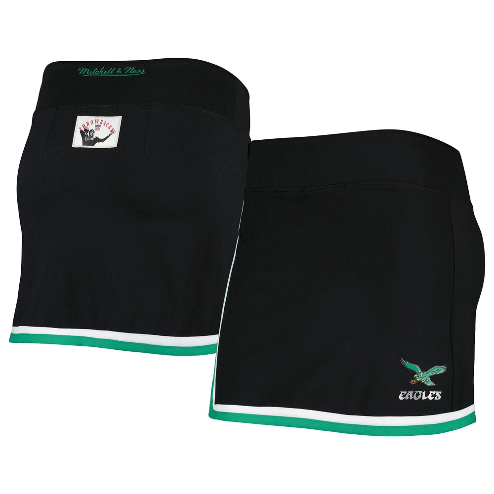 Jupe-short noire pour femme Mitchell & Ness Philadelphia Eagles