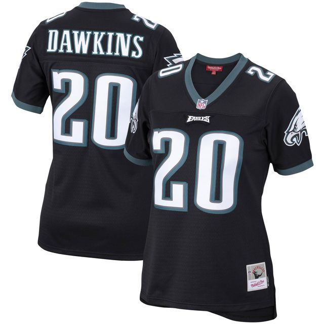 Maillot d'équipe réplique noir Mitchell & Ness Brian Dawkins des Eagles de Philadelphie pour femmes