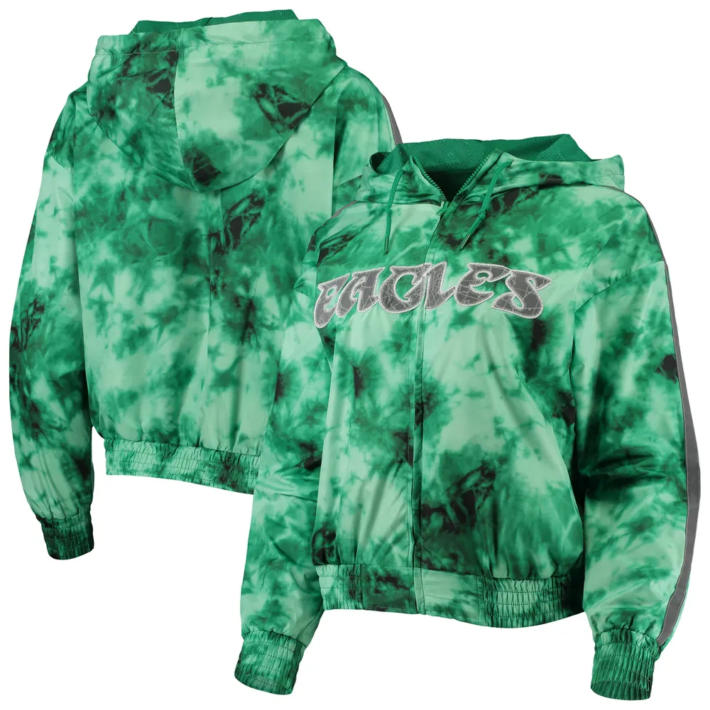 Mitchell & Ness Women's Mitchell & Ness Midnight Green Philadelphia Eagles  Galaxy Full-Zip Windbreaker Hoodie Jacket