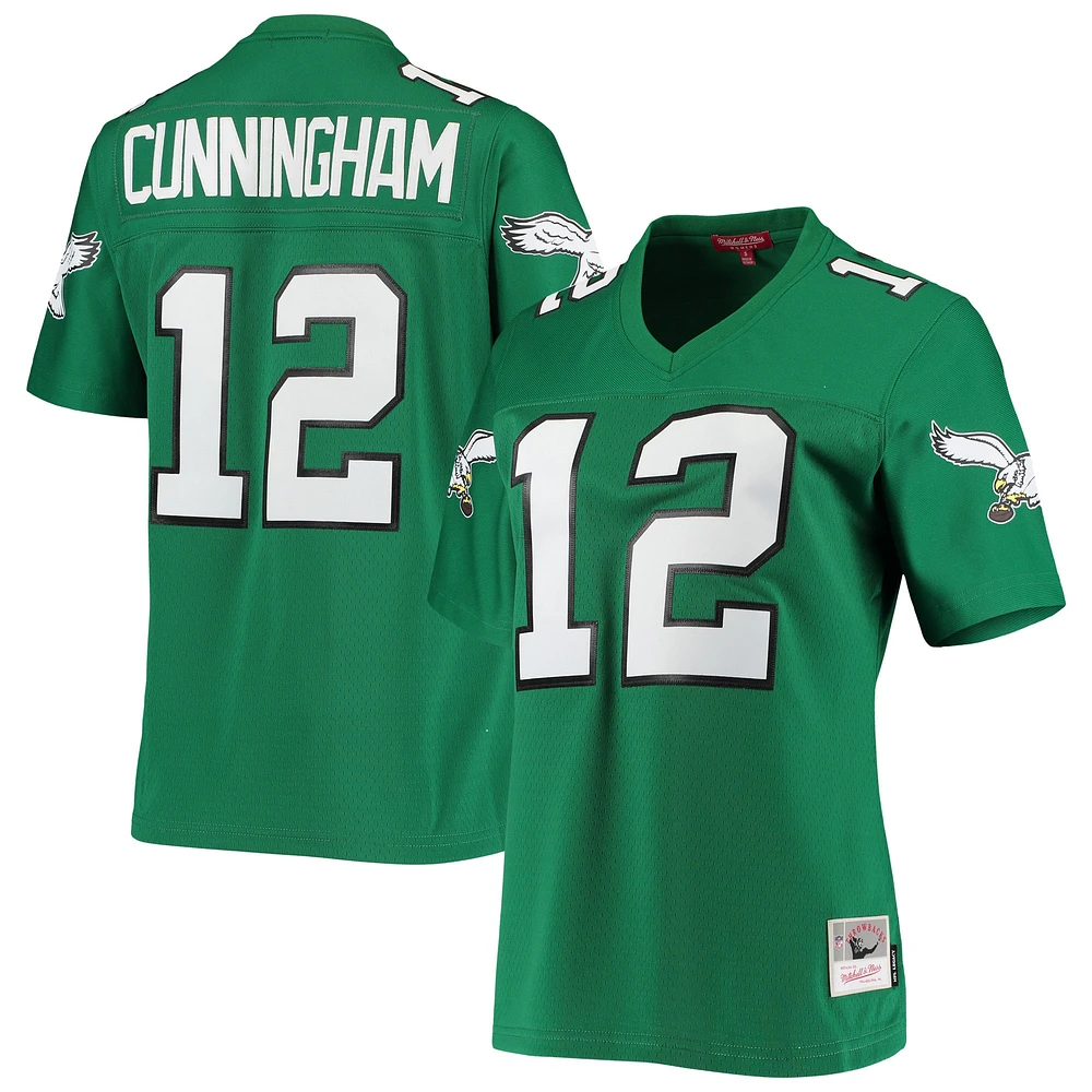 Maillot réplique Mitchell & Ness Randall Cunningham Kelly Green Philadelphia Eagles 1990 Legacy pour femme