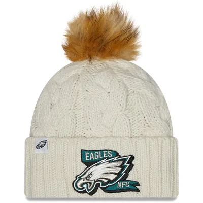 New Era Eagles 2022 Sideline Historic Pom Knit Hat - Men's