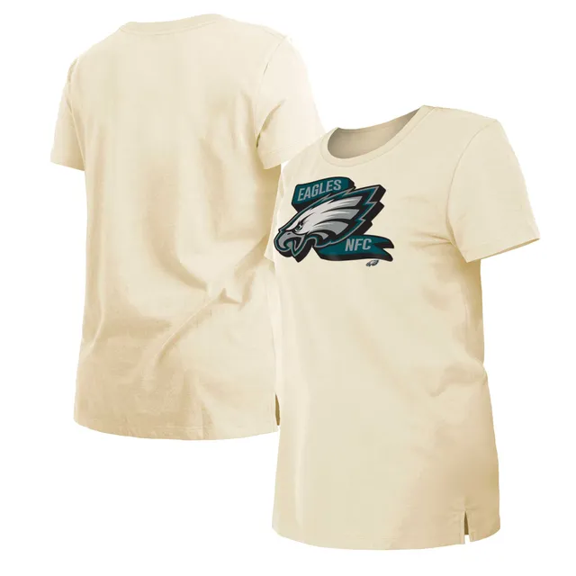 Lids Philadelphia Eagles Pro Standard Women's Retro Classic Boxy Cropped T- Shirt - Cream