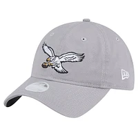 Women's New Era Gray Philadelphia Eagles Main 9TWENTY Adjustable Hat