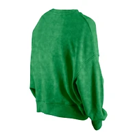 Sweat-shirt à capuche Philadelphia Eagles Throwback Boxy de New Era pour femme, vert Kelly