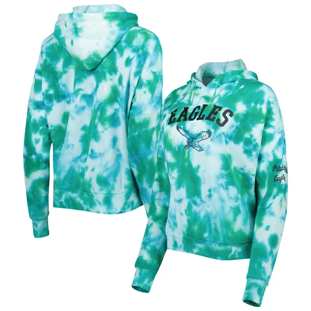 Lids Philadelphia Eagles New Era Women's Tie Dye Fleece Full-Zip Hoodie -  Black