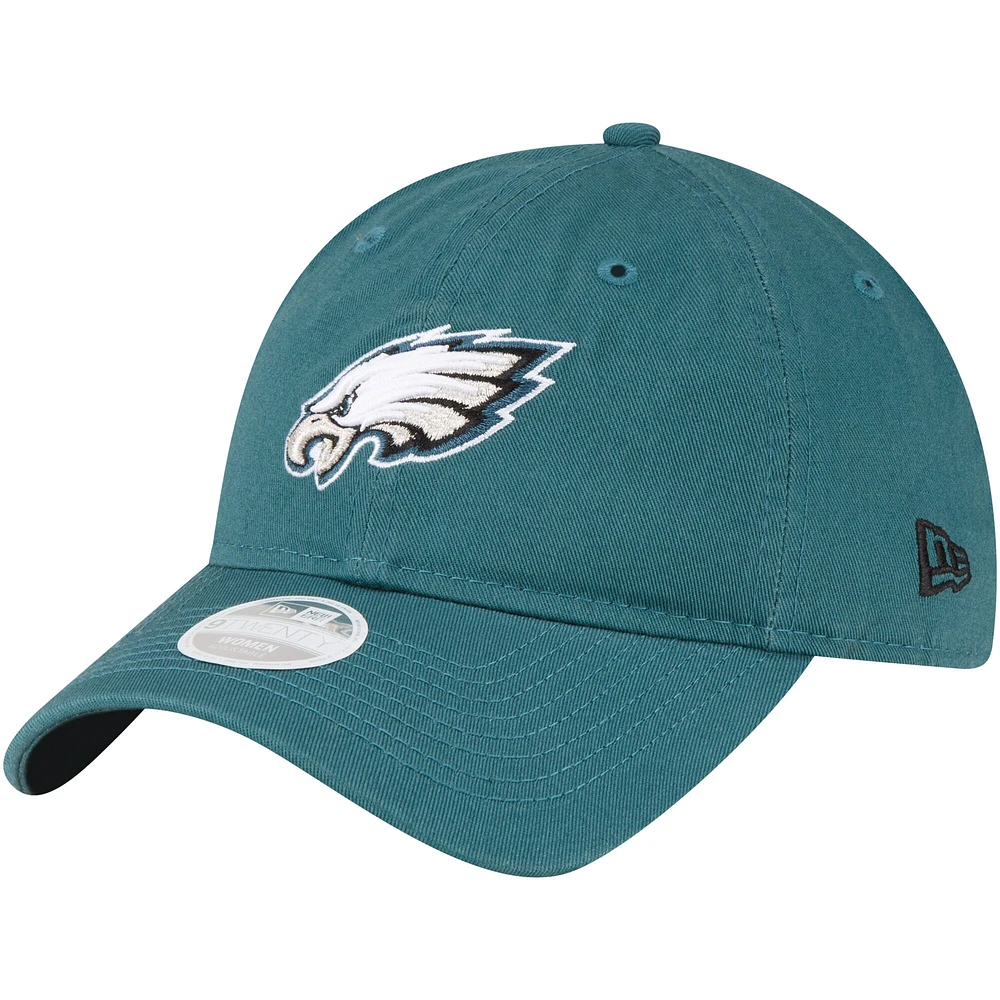 Casquette réglable New Era Philadelphia Eagles Core Classic 2.0 9TWENTY vert nuit pour femme