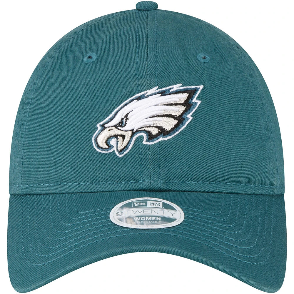 Casquette réglable New Era Philadelphia Eagles Core Classic 2.0 9TWENTY vert nuit pour femme