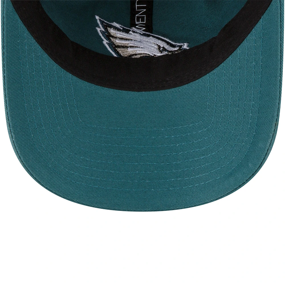 Casquette réglable New Era Philadelphia Eagles Core Classic 2.0 9TWENTY vert nuit pour femme