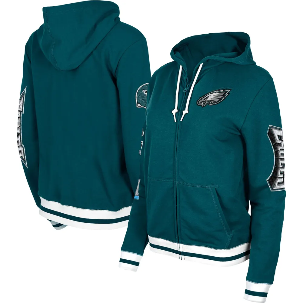 New Era Women's Philadelphia Eagles Color Block Green Plus Size Hoodie