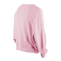 Women's New Era Pink Philadelphia Eagles Cozy Pullover Sweatshirt