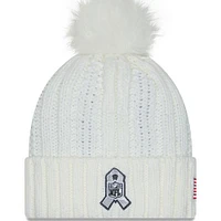 Bonnet en tricot à revers avec pompon Philadelphia Eagles 2024 Salute To Service de New Era pour femme