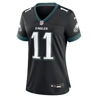 Nike A.J. Femme Maillot de match alternatif des Eagles Philadelphie, marron et noir