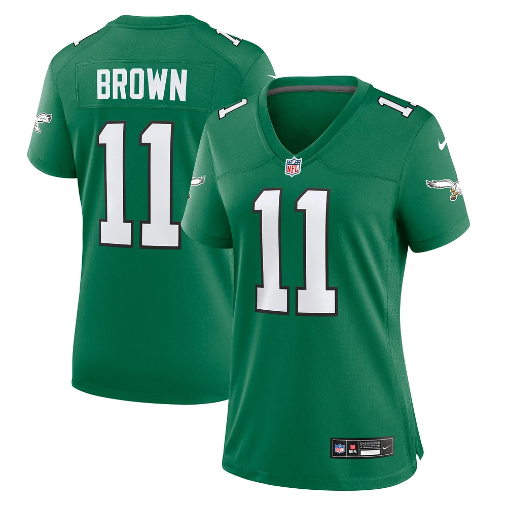 Nike A.J. Femme Maillot de joueur marron Kelly Green Philadelphia Eagles