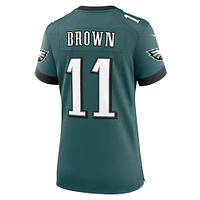 Nike A.J. Femme Maillot de match l'équipe des Eagles Philadelphie, marron, vert minuit