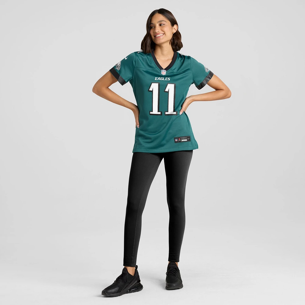 Nike A.J. Femme Maillot de match l'équipe des Eagles Philadelphie, marron, vert minuit