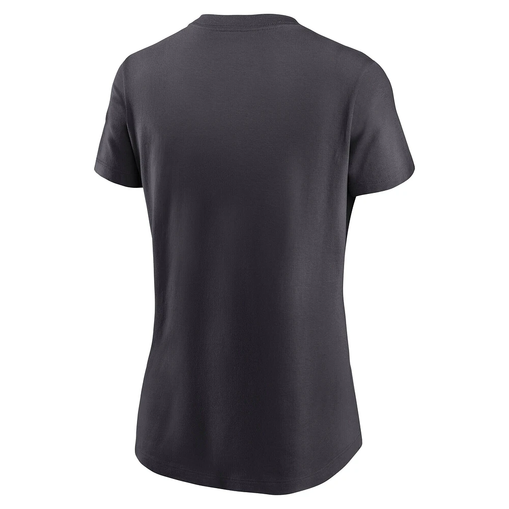 T-shirt Nike anthracite Philadelphia Eagles pour femme de la collection Champions Locker Room Trophy Super Bowl LIX