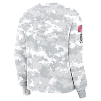 Women's Nike Arctic Camo Philadelphia Eagles 2024 Salute To Service Performance Long Sleeve T-Shirt