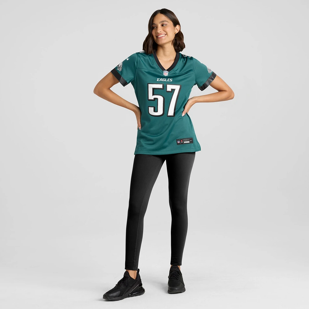 Maillot de match Nike Ben VanSumeren pour femme, vert nuit, Philadelphia Eagles