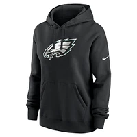 Sweat à capuche en polaire Nike Philadelphia Eagles Club pour femme, noir