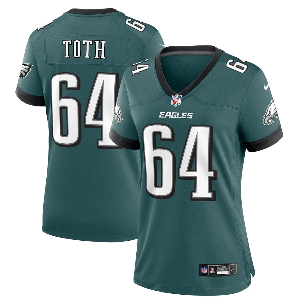 Maillot de match Nike Brett Toth pour femme, vert minuit, des Eagles Philadelphie