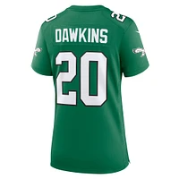 Maillot de match alternatif des Eagles Philadelphie Nike Brian Dawkins Kelly vert pour femme