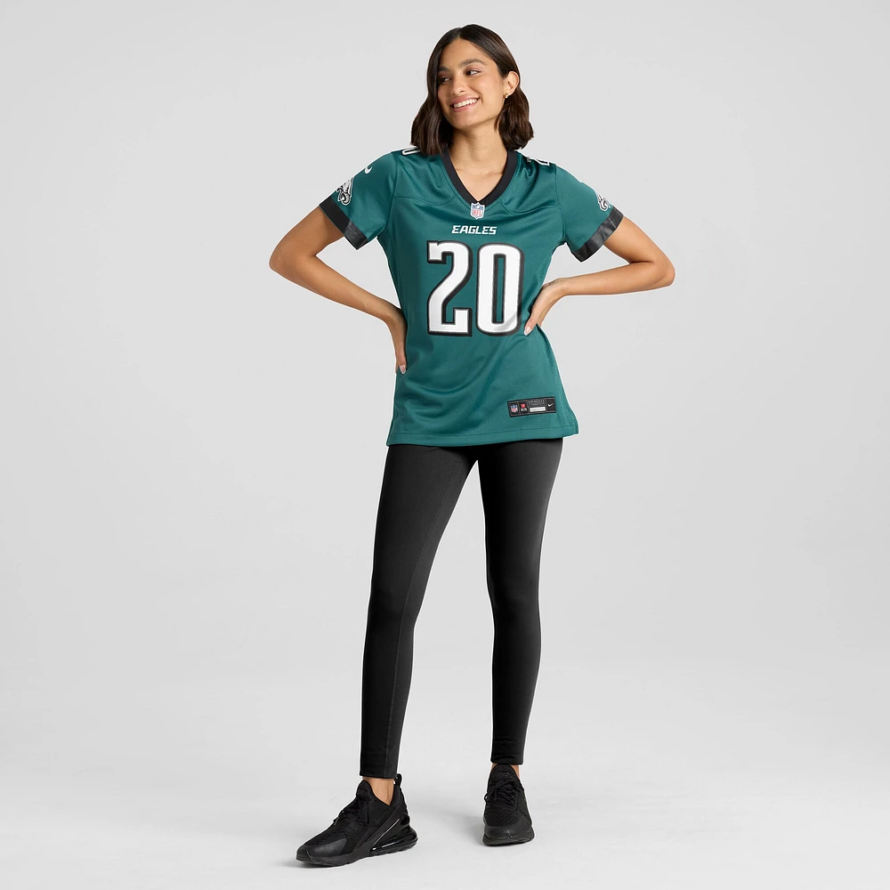 Maillot de match joueur retraité Nike Brian Dawkins pour femme, vert minuit, des Eagles Philadelphie