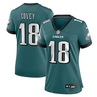 Maillot de match Nike Britain Covey Midnight Green pour femme des Philadelphia Eagles