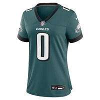 Maillot de joueur match Nike Bryce Huff vert minuit pour femme des Eagles Philadelphie