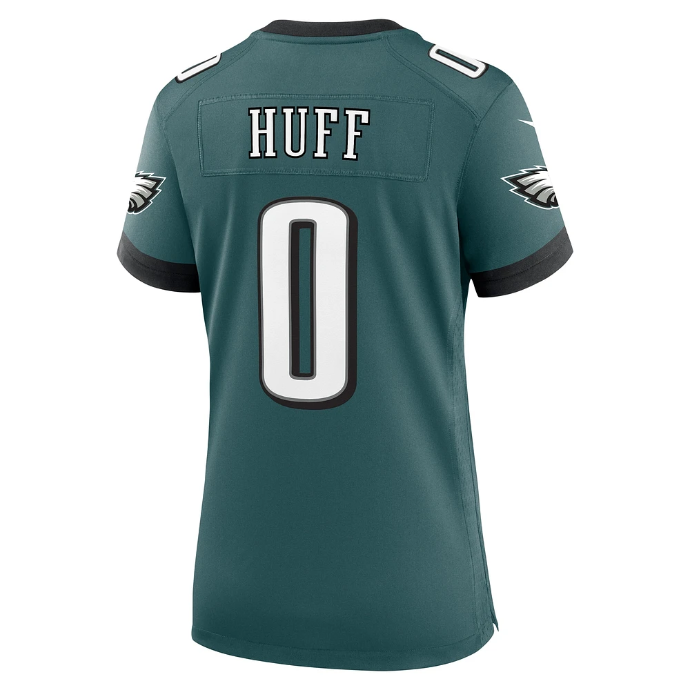 Maillot de joueur match Nike Bryce Huff vert minuit pour femme des Eagles Philadelphie