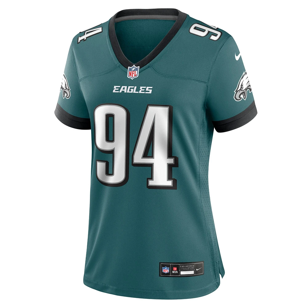 Maillot de match Nike Byron Young pour femme, vert nuit, Philadelphia Eagles