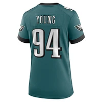 Maillot de match Nike Byron Young pour femme, vert nuit, Philadelphia Eagles