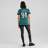 Maillot de match Nike Byron Young pour femme, vert nuit, Philadelphia Eagles