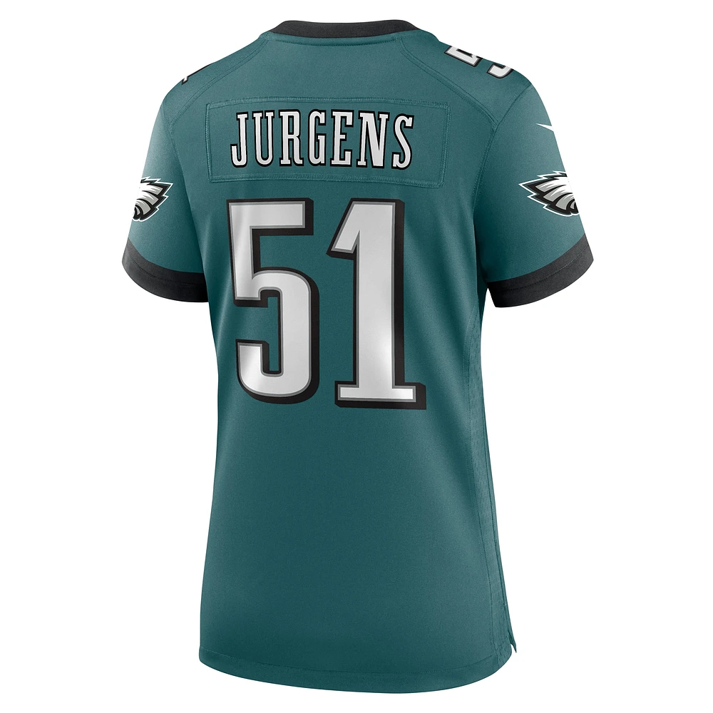 Maillot de match Nike Cam Jurgens Midnight Green Philadelphia Eagles pour femme