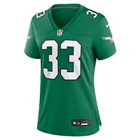 Maillot de match alternatif Nike Cooper DeJean Kelly vert Philadelphia Eagles pour femme