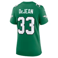 Maillot de match alternatif Nike Cooper DeJean Kelly vert Philadelphia Eagles pour femme