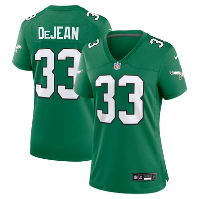 Maillot de match alternatif Nike Cooper DeJean Kelly vert Philadelphia Eagles pour femme