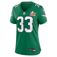 Women's Nike Cooper DeJean Kelly Green Philadelphia Eagles Super Bowl LIX 2nd Alternate Game Jersey