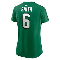 Women's Nike DeVonta Smith Kelly Green Philadelphia Eagles Player Name & Number T-Shirt