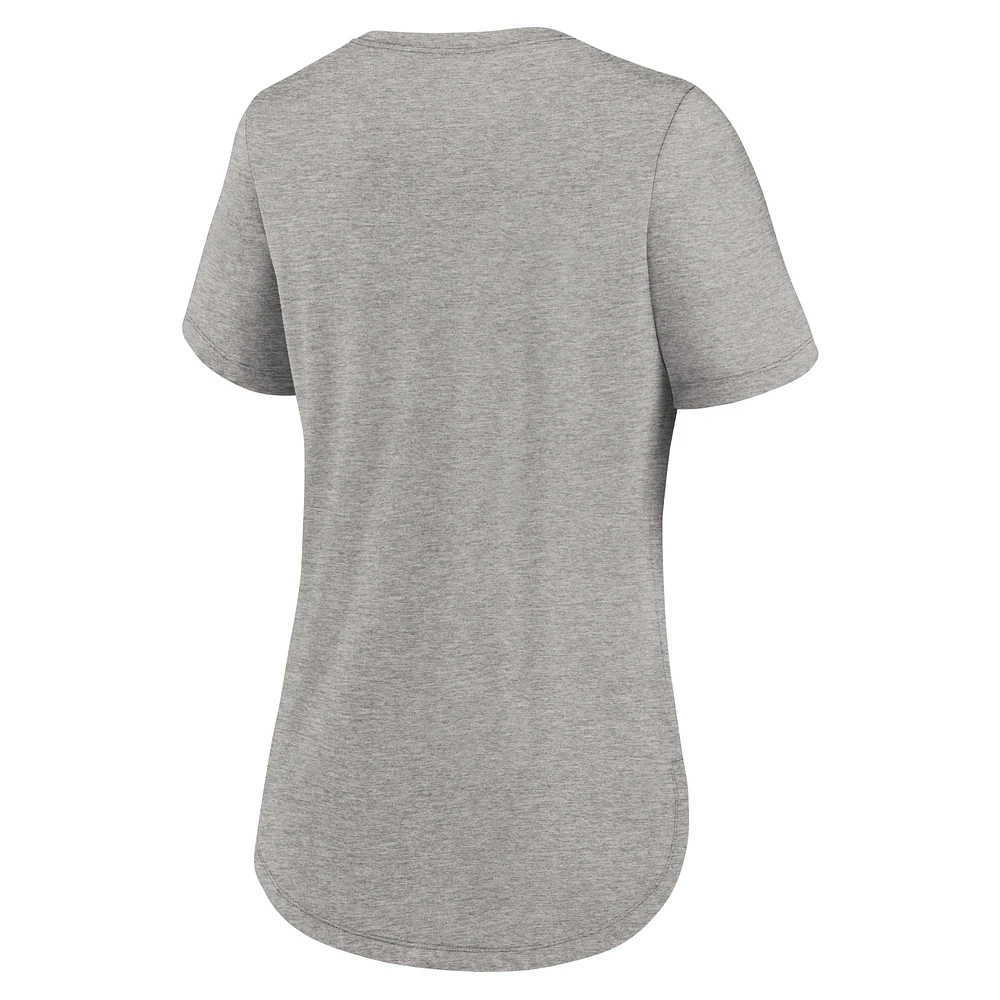 Women's Nike Heather Gray Philadelphia Eagles Team Shout-Out Tri-Blend T-Shirt