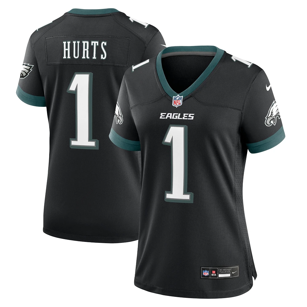 Maillot Nike Jalen Hurts pour femme, noir, match alternatif des Eagles de Philadelphie