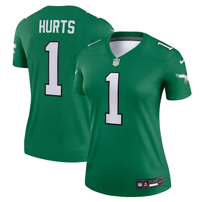 Women's Nike Jalen Hurts  Kelly Green Philadelphia Eagles Alternate Legend Player Performance Top