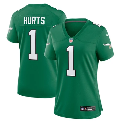 Women's Nike Jalen Hurts Kelly Green Philadelphia Eagles Game Player Jersey