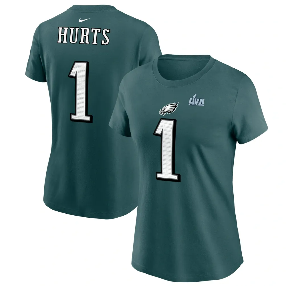 Toddler Nike Jalen Hurts Midnight Green Philadelphia Eagles Super Bowl LVII  Name & Number T-Shirt