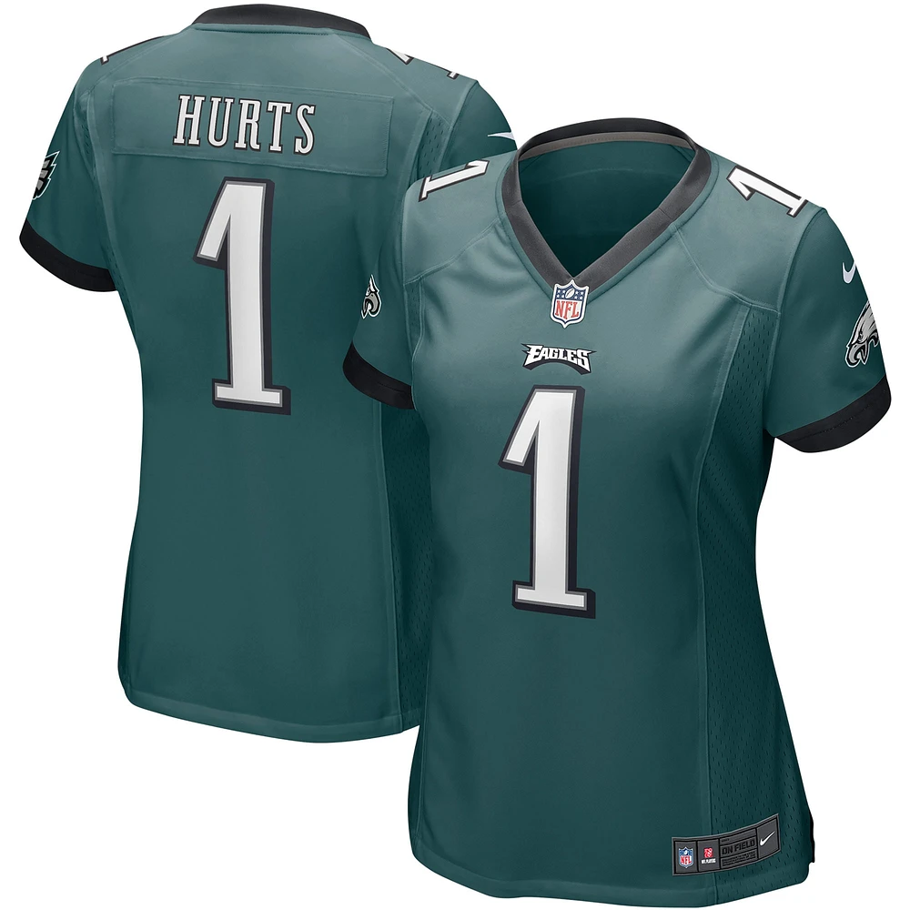 Maillot de match l'équipe Nike Jalen Hurts vert minuit pour femme des Eagles Philadelphie