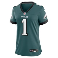 Maillot de match l'équipe Nike Jalen Hurts vert minuit pour femme des Eagles Philadelphie